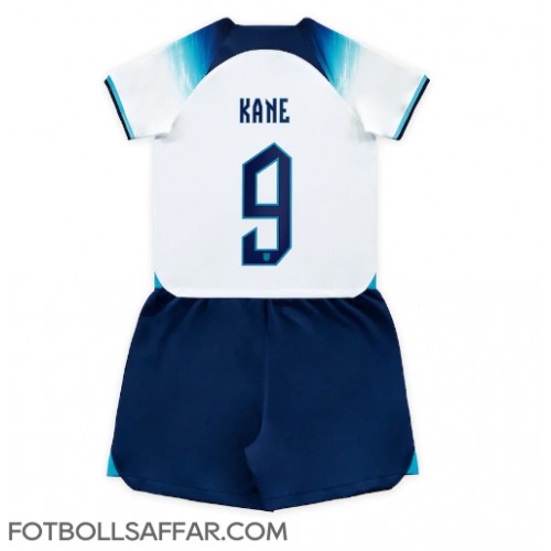 England Harry Kane #9 Hemmadräkt Barn VM 2022 Kortärmad (+ Korta byxor)